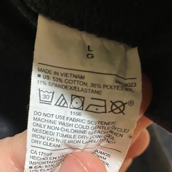 Old Navy Black Full-Length Leggings with Wide Waistband - Picture 3 of 3